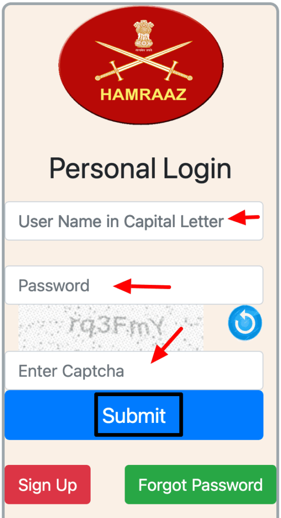 Hamraaz Personal Login