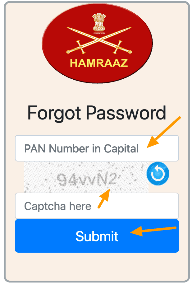 Hamraaz forgot password